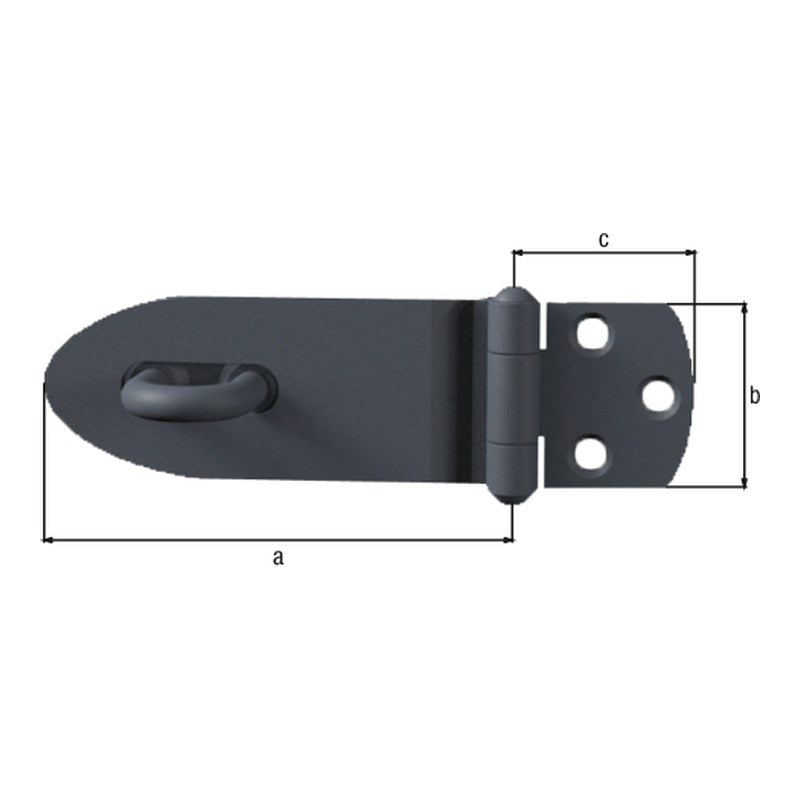 Sicherheits-Überfalle Ovado 100 mm graphitgrau – verdeckte Schraublöcher
