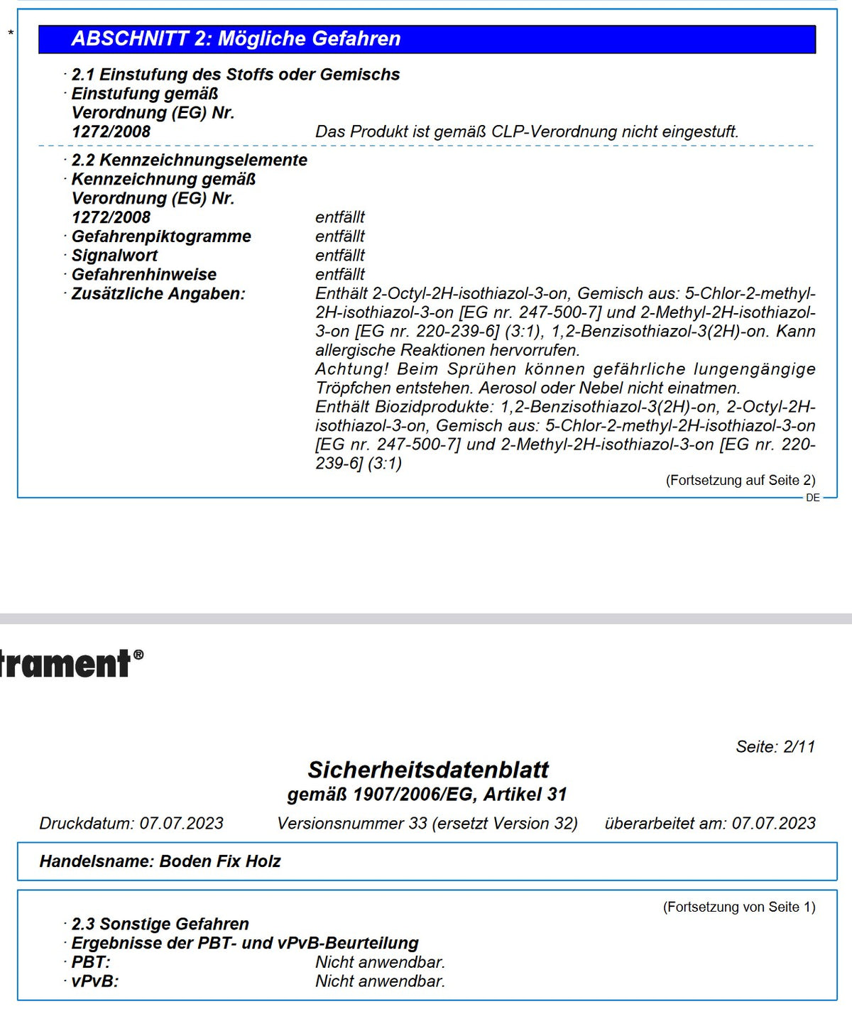 Ultrament - Holz Frisch - 4 L - verschiedene Farben