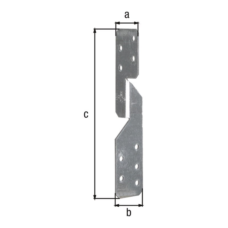 Sparren-Pfettenanker beidseitig einsetzbar 33 x 33 x 170 mm sendzimirverzinkt – CE nach ETA-14/0105