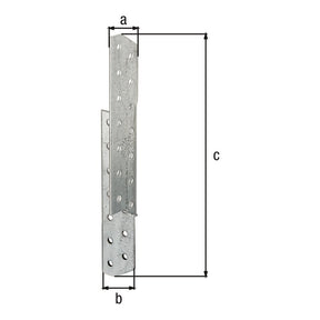 Sparren-Pfettenanker links 32 x 32 x 210 mm sendzimirverzinkt – CE nach ETA-08/0170, 2 mm stark