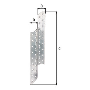 Sparren-Pfettenanker links 32 x 32 x 250 mm sendzimirverzinkt – CE nach ETA-08/0170, 2 mm stark