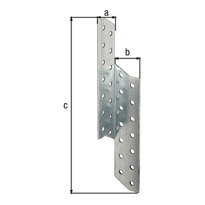 Sparren-Pfettenanker rechts 32 x 32 x 210 mm sendzimirverzinkt – CE nach ETA-08/0170, 2 mm stark