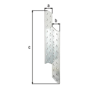 Sparren-Pfettenanker rechts 32 x 32 x 250 mm sendzimirverzinkt – CE nach ETA-08/0170, 2 mm stark