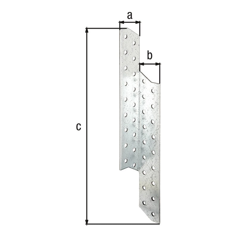 Sparren-Pfettenanker rechts 32 x 32 x 250 mm sendzimirverzinkt – CE nach ETA-08/0170, 2 mm stark