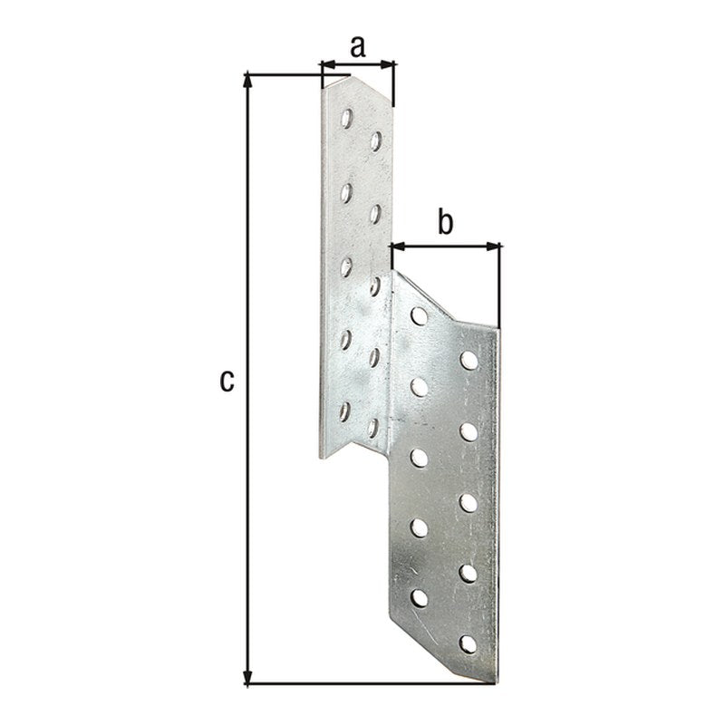 Sparren-Pfettenanker rechts und links 32 x 32 x 210 mm sendzimirverzinkt – CE nach ETA-08/0170