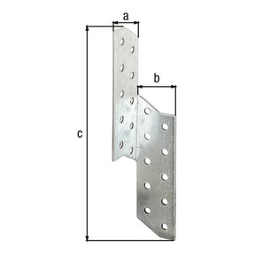 Sparren-Pfettenanker rechts und links 32 x 32 x 210 mm sendzimirverzinkt – CE nach ETA-08/0170
