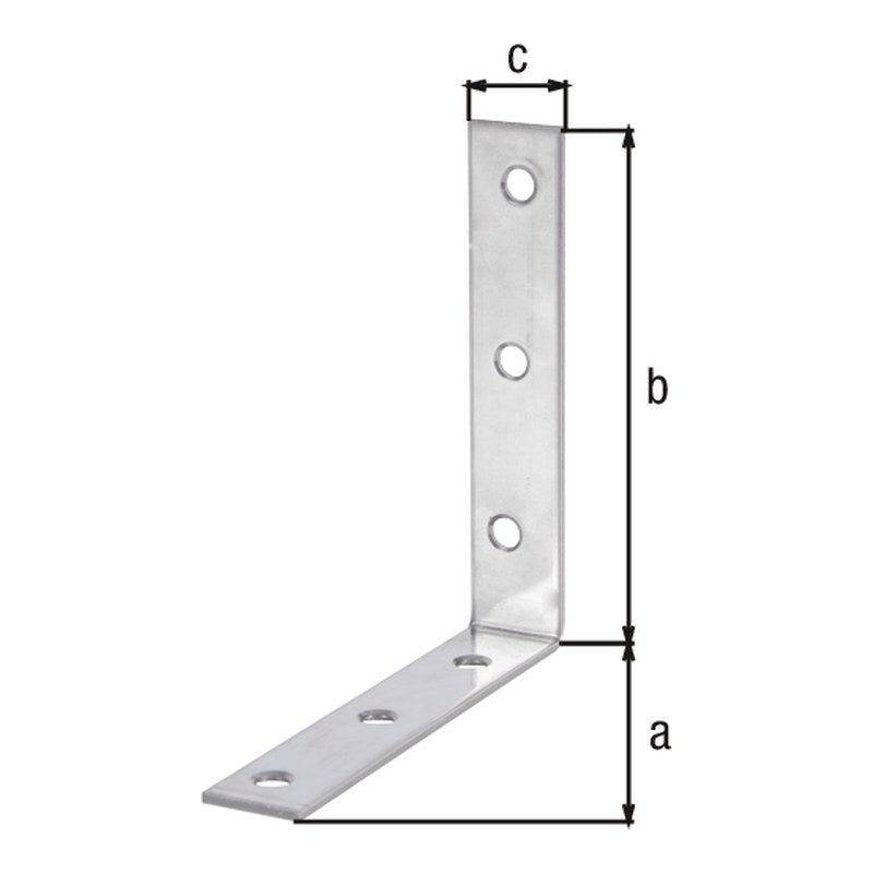 Stuhlwinkel 100 x 100 x 19 mm Edelstahl – 2 mm stark, 4 Löcher