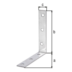 Stuhlwinkel 100 x 100 x 19 mm Edelstahl – 2 mm stark, 4 Löcher
