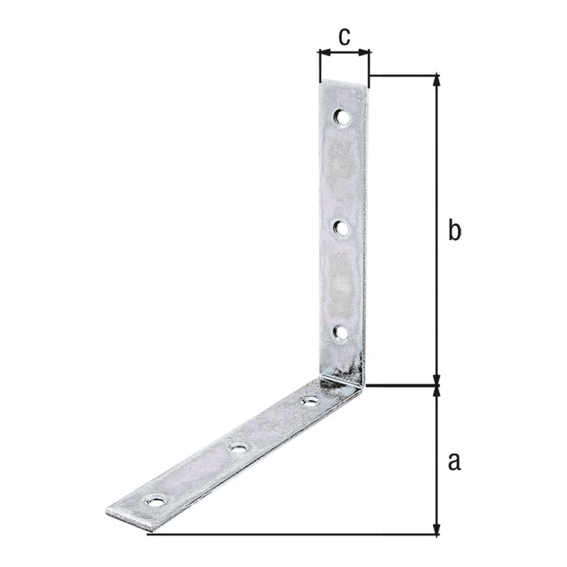Stuhlwinkel 150 x 150 x 25 mm sendzimirverzinkt – 3 mm stark, 6 Löcher