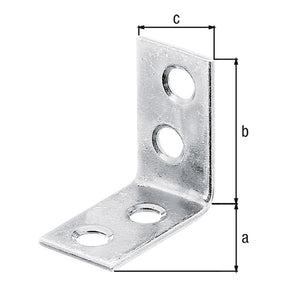 Stuhlwinkel 25 x 25 x 14 mm sendzimirverzinkt – 1,50 mm stark, 4 Löcher
