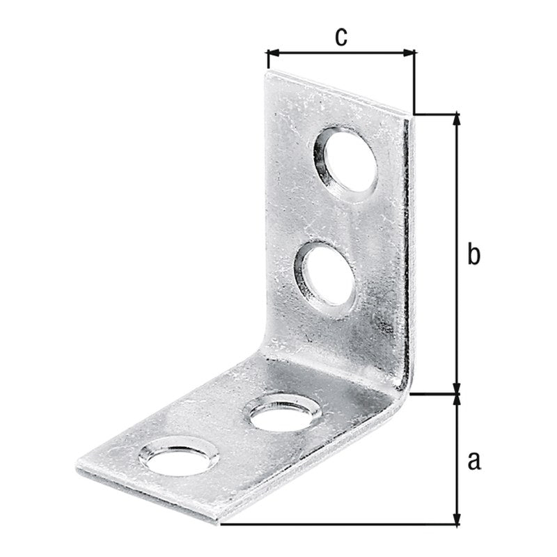 Stuhlwinkel 25 x 25 x 14 mm sendzimirverzinkt – 1,50 mm stark, 4 Löcher