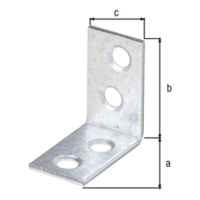 Stuhlwinkel 25 x 25 x 14 mm sendzimirverzinkt – 1,50 mm stark, 4 Löcher