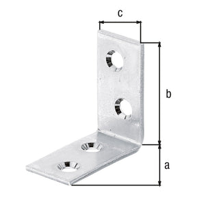 Stuhlwinkel 30 x 30 x 14 mm sendzimirverzinkt – 1,50 mm stark, 4 Löcher