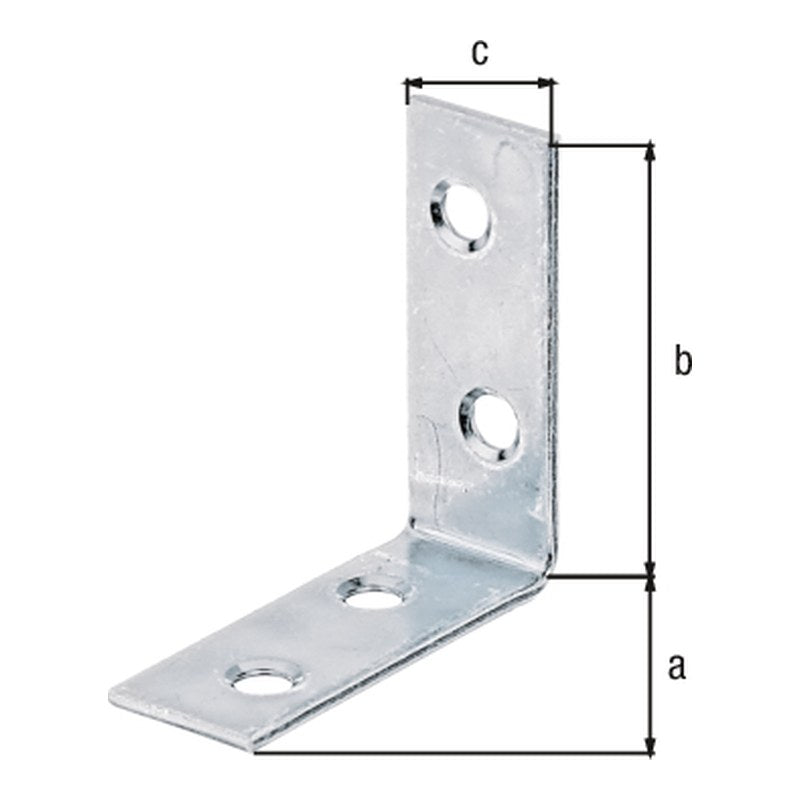 Stuhlwinkel 40 x 40 x 15 mm sendzimirverzinkt – 1,75 mm stark, 4 Löcher