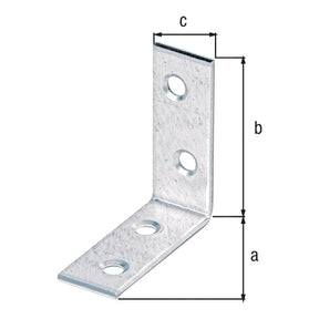 Stuhlwinkel 40 x 40 x 15 mm sendzimirverzinkt – 1,75 mm stark, 4 Löcher