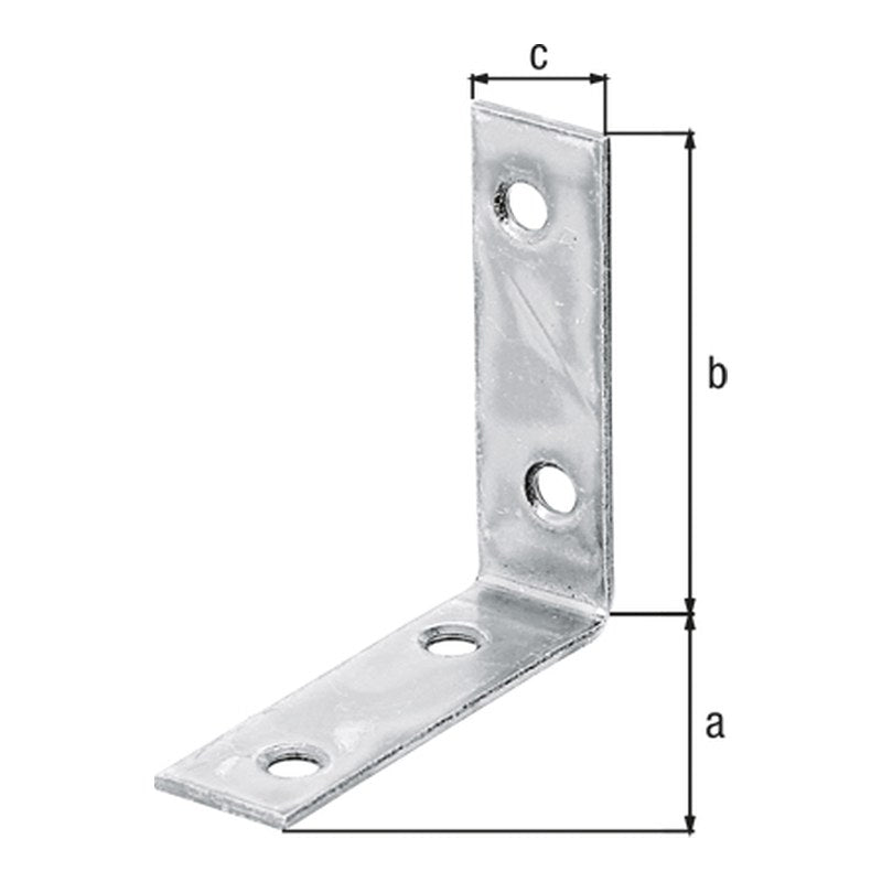 Stuhlwinkel 50 x 50 x 15 mm sendzimirverzinkt – 1,75 mm stark, 4 Löcher