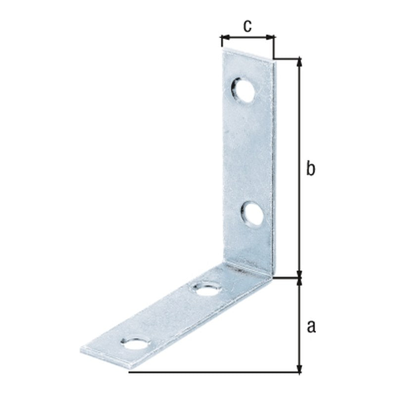 Stuhlwinkel 60 x 60 x 16 mm sendzimirverzinkt – 1,75 mm stark, 4 Löcher