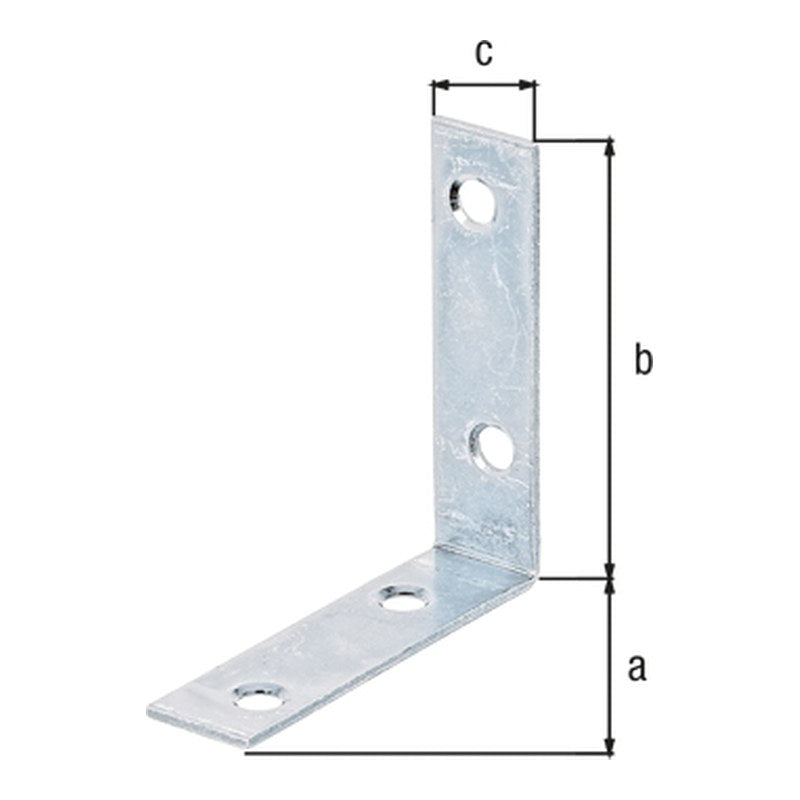 Stuhlwinkel 60 x 60 x 16 mm sendzimirverzinkt – 1,75 mm stark, 4 Löcher
