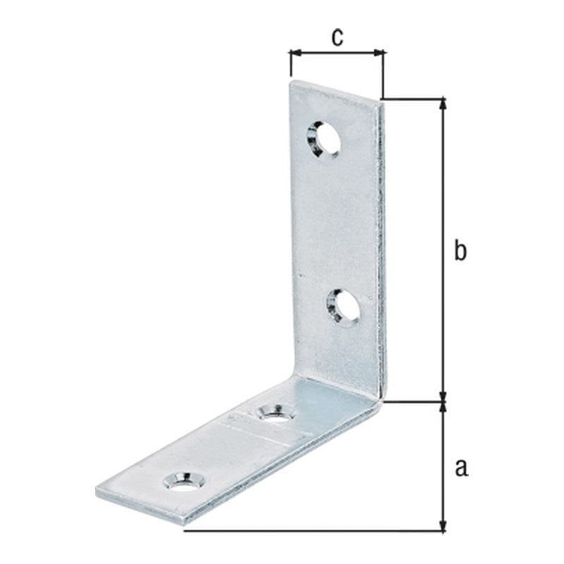 Stuhlwinkel 60 x 60 x 20 mm sendzimirverzinkt – 2,50 mm stark, 4 Löcher
