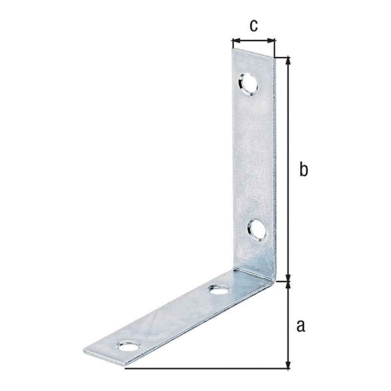 Stuhlwinkel 75 x 75 x 16 mm sendzimirverzinkt – 1,75 mm stark, 4 Löcher
