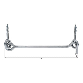 Sturmhaken mit Ösen 120 mm Edelstahl – Haken Ø 4,2 mm, zum Einschrauben