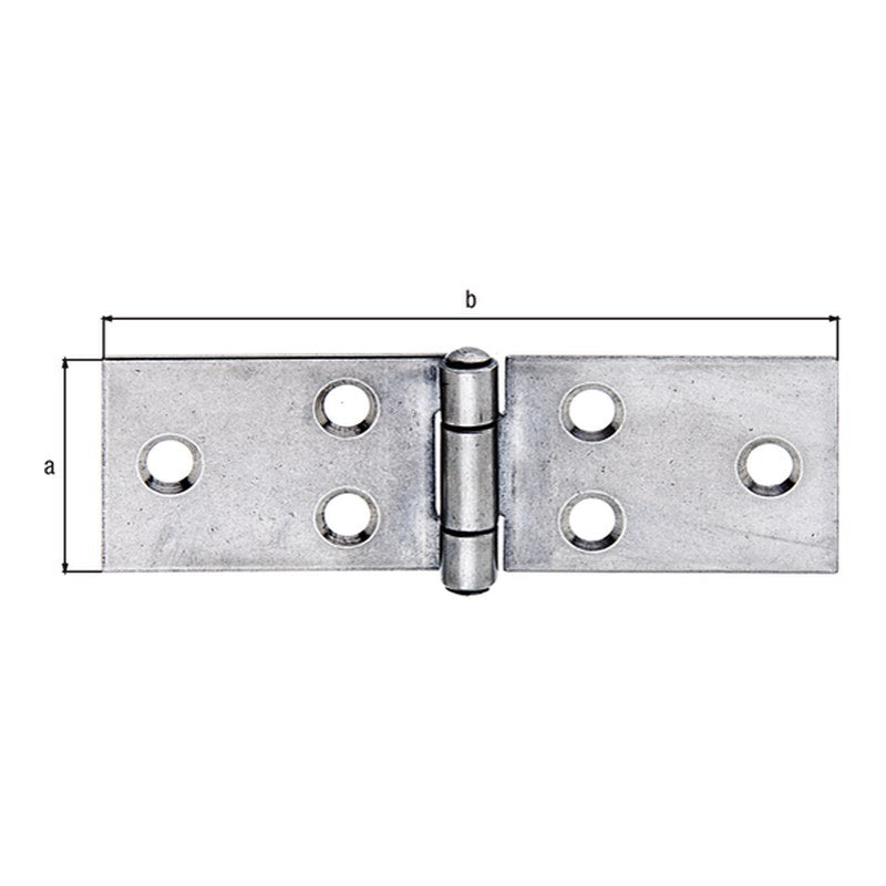 Tischband 26 x 81 mm Edelstahl – gerollt, mit vernietetem Edelstahlstift, 6 Löcher