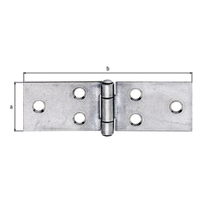 Tischband 26 x 81 mm Edelstahl – gerollt, mit vernietetem Edelstahlstift, 6 Löcher