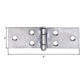 Tischband 32 x 101 mm Edelstahl – gerollt, mit vernietetem Edelstahlstift, 6 Löcher