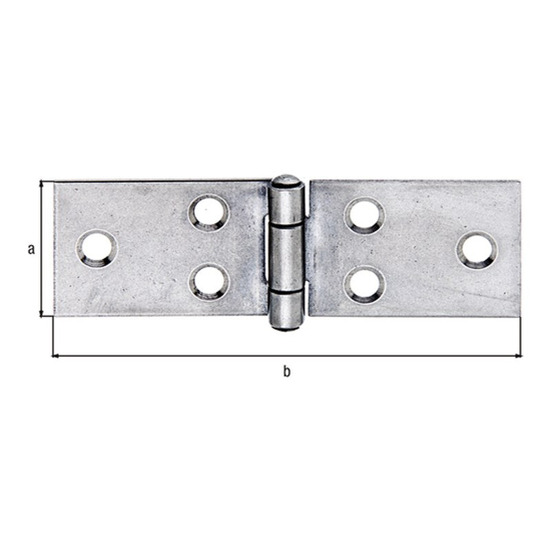 Tischband 32 x 101 mm Edelstahl – gerollt, mit vernietetem Edelstahlstift, 6 Löcher