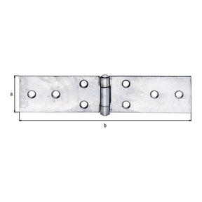 Tischband 35 x 121 mm Edelstahl – gerollt, mit vernietetem Edelstahlstift, 8 Löcher
