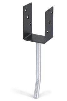 U-Pfostenträger/Rundstahl Typ367 feuerverzinkt zum Einbetonieren 101x104mm