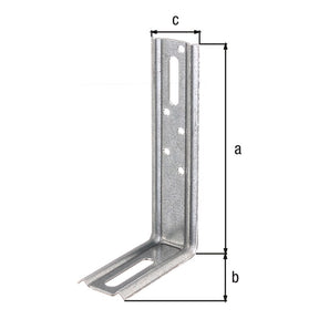 Verstellwinkel 130 x 70 x 30 mm sendzimirverzinkt – geprägt, 90°-Winkel, 1,50 mm stark