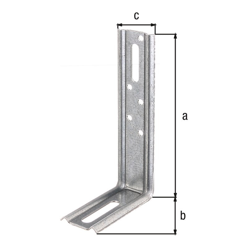 Verstellwinkel 130 x 70 x 30 mm sendzimirverzinkt – geprägt, 90°-Winkel, 1,50 mm stark