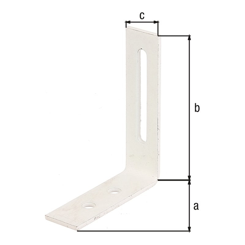 Verstellwinkel 65 x 80 x 20 mm weiß – 2,50 mm stark
