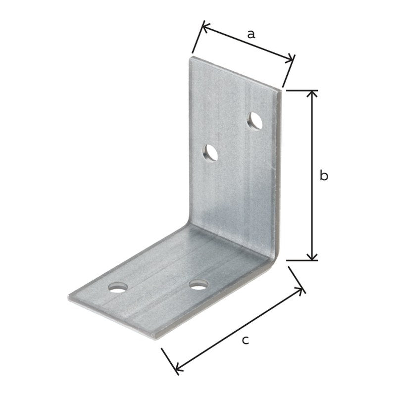 Winkel 70 x 70 x 40 mm feuerverzinkt – 3,50 mm stark, 4 Löcher