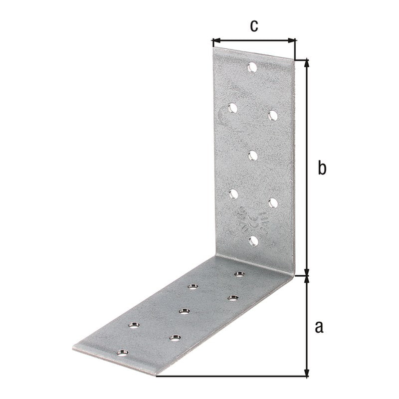 Winkelverbinder 100 x 100 x 40 mm sendzimirverzinkt – CE nach ETA-08/0165, 2 mm stark, 14 Löcher