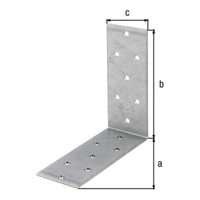 Winkelverbinder 100 x 100 x 40 mm sendzimirverzinkt – CE nach ETA-08/0165, 2 mm stark, 14 Löcher