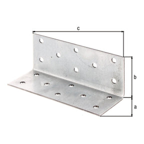Winkelverbinder 40 x 40 x 100 mm sendzimirverzinkt – 2 mm stark, 16 Löcher