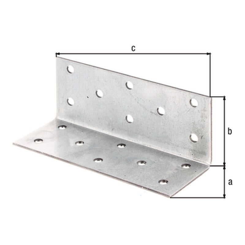 Winkelverbinder 40 x 40 x 100 mm sendzimirverzinkt – 2 mm stark, 16 Löcher