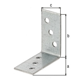 Winkelverbinder 40 x 40 x 20 mm sendzimirverzinkt – 2 mm stark, 6 Löcher