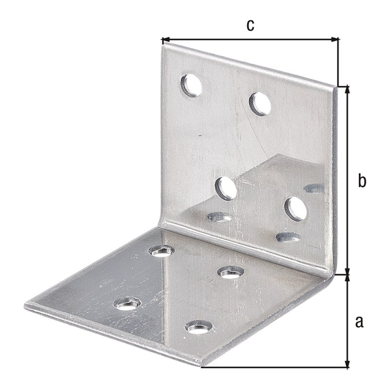Winkelverbinder 40 x 40 x 40 mm Edelstahl – 2 mm stark, 8 Löcher
