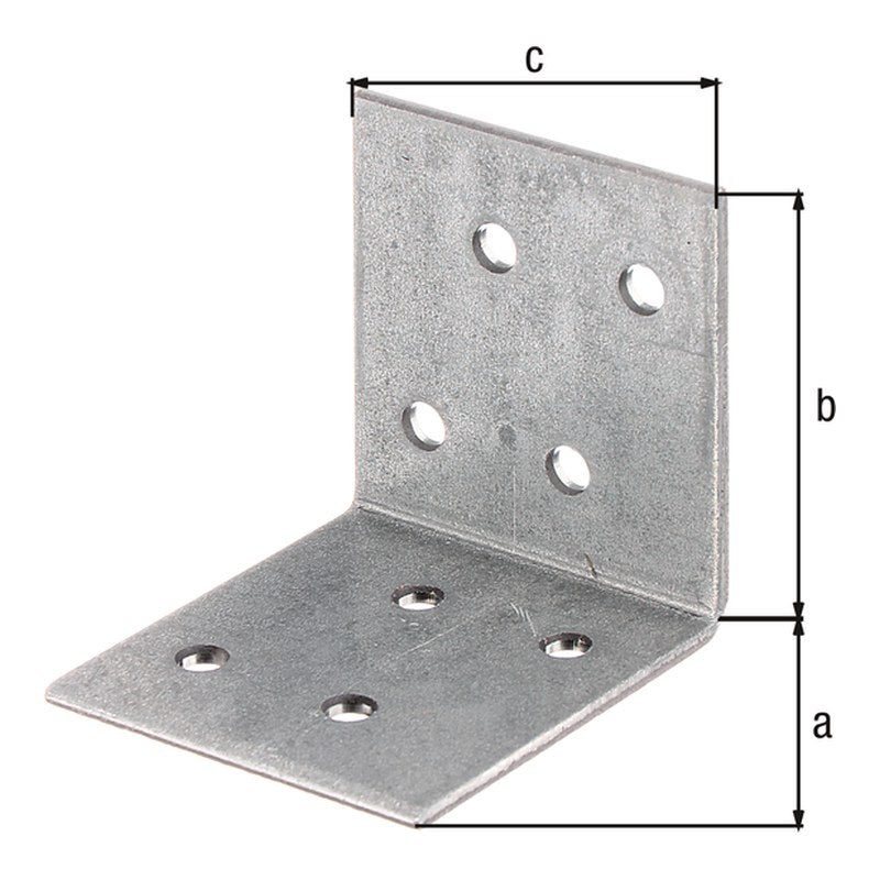 Winkelverbinder 40 x 40 x 40 mm sendzimirverzinkt – 2 mm stark, 8 Löcher