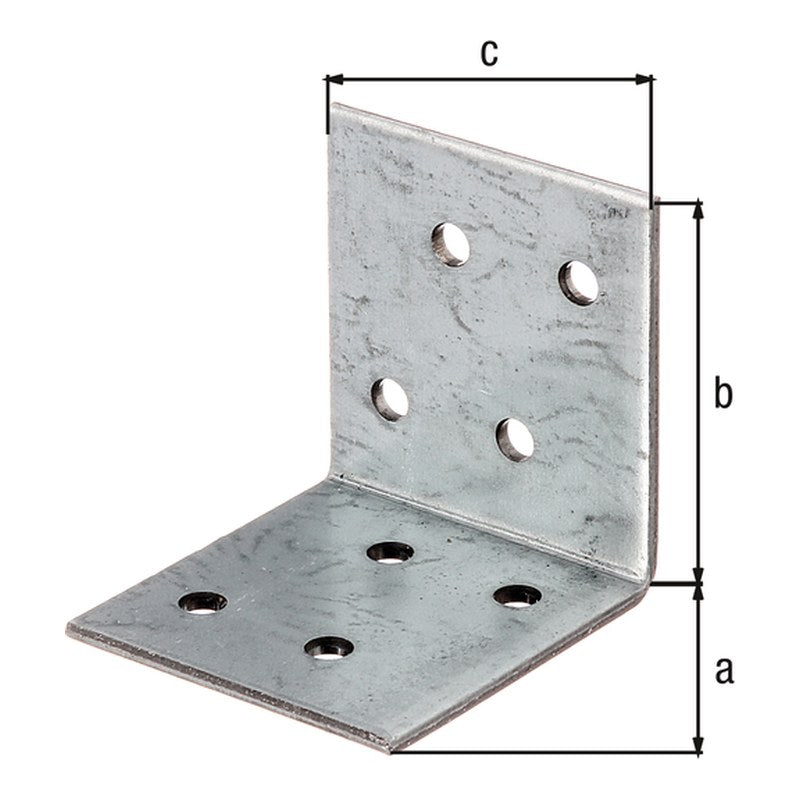 Winkelverbinder 40 x 40 x 40 mm sendzimirverzinkt – 2 mm stark, 8 Löcher