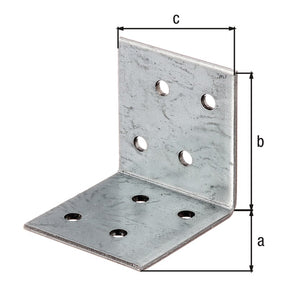 Winkelverbinder 40 x 40 x 40 mm sendzimirverzinkt – 2 mm stark, 8 Löcher