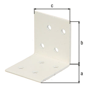 Winkelverbinder 40 x 40 x 40 mm weiß – 2 mm stark, 8 Löcher