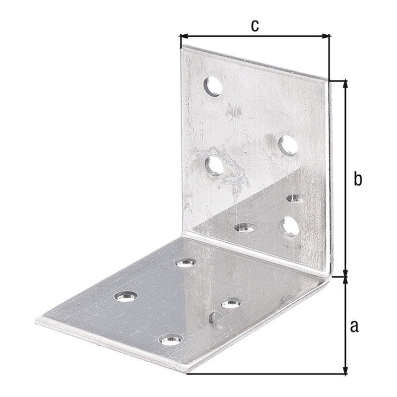 Winkelverbinder 50 x 50 x 40 mm Edelstahl – 2 mm stark, 8 Löcher