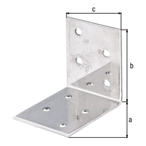 Winkelverbinder 50 x 50 x 40 mm Edelstahl – 2 mm stark, 8 Löcher