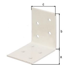 Winkelverbinder 50 x 50 x 40 mm weiß – CE nach ETA-08/0165, 2 mm stark, 8 Löcher