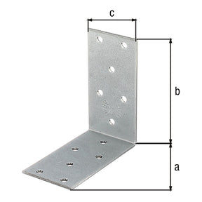 Winkelverbinder 80 x 80 x 40 mm sendzimirverzinkt – CE nach ETA-08/0165, 2 mm stark, 12 Löcher