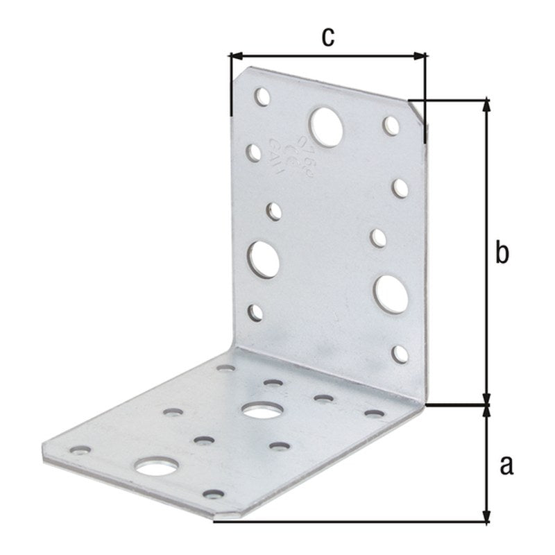 Winkelverbinder 90 x 90 x 65 mm sendzimirverzinkt – CE nach ETA-08/0165, 2,50 mm stark